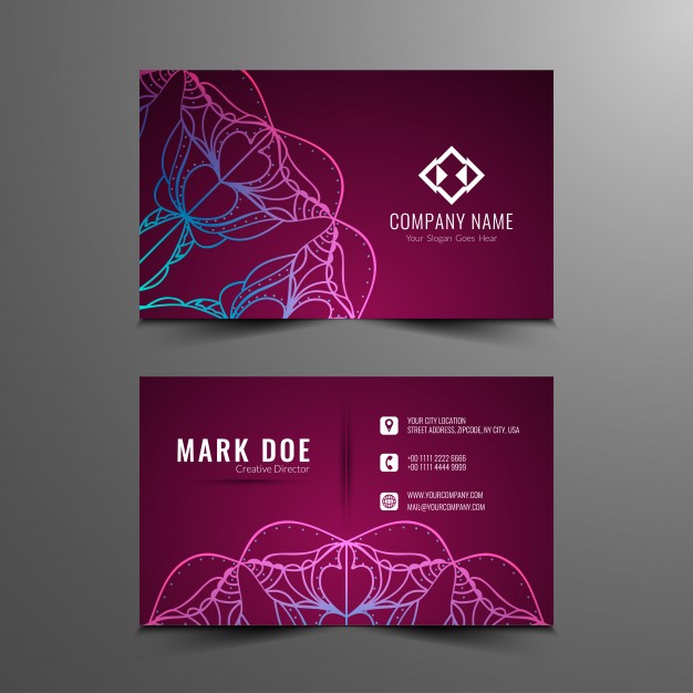 دانلود وکتور Abstract artistic business card design