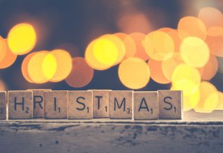 Christmas Scrabbles Bokeh Photography Wallpaper