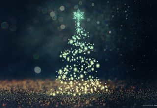 Christmas Tree Sparkles Bokeh Wallpaper