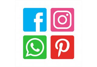 دانلود وکتور Flat social media icon pack