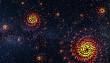 Spirals Starry Sky Universe Space Wallpaper