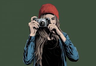 Girl Photographer Art Wallpaper