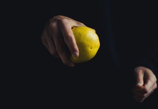 Apple Hand Fruit Dark Background Wallpaper