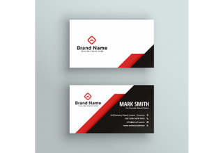 دانلود وکتور Professional red and black business card design