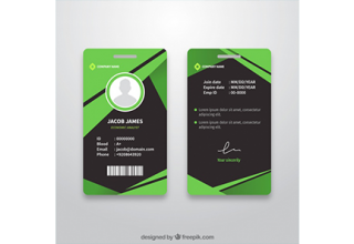 دانلود وکتور Abstract id card template with flat design