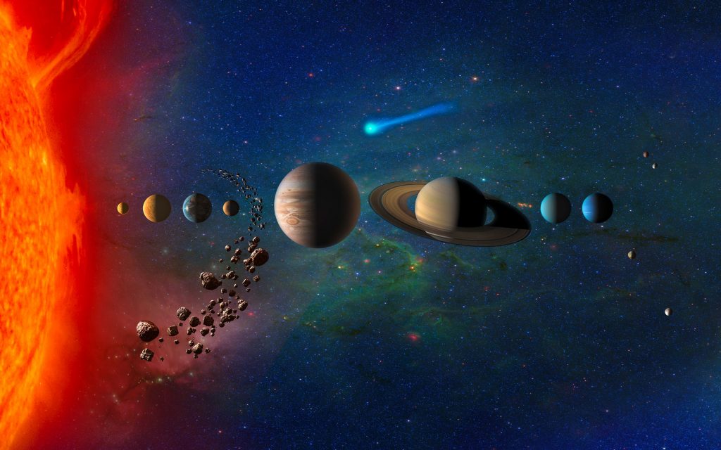 Planets in Solar System 4k Wallpaper